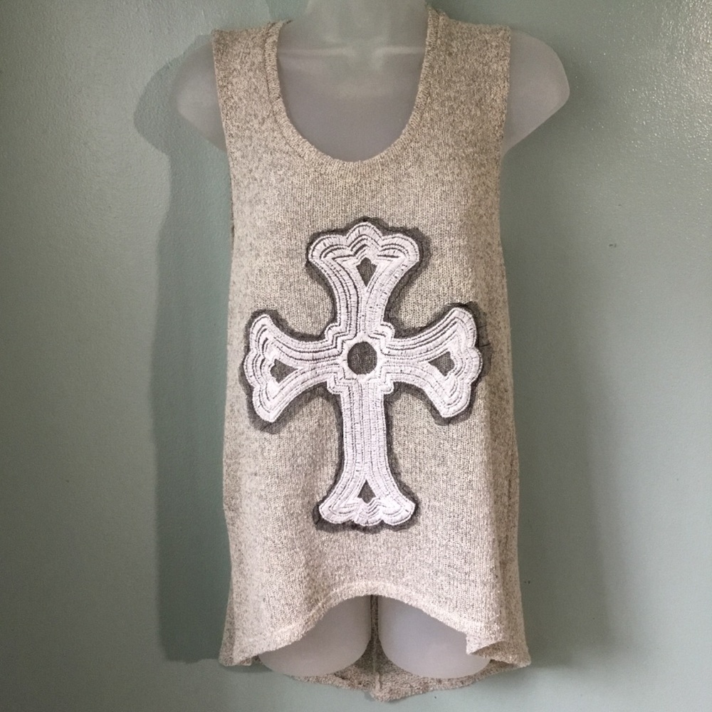 Iner cross sweater tank